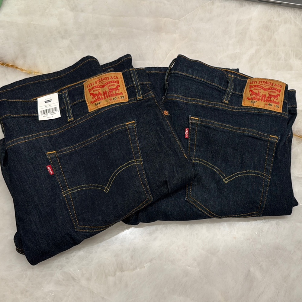 LOT Levi's Dark Blue Straight Jeans 514